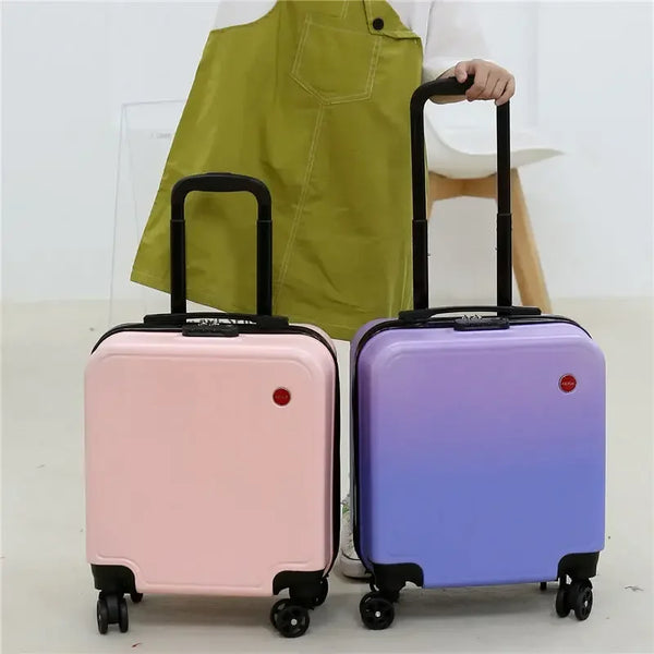 New 18 Inch Suitcase Student Trolley Case Cabin Trolley Luggage Bag Carry on Kids Luggage Large Capacity Rolling Luggage Wheel